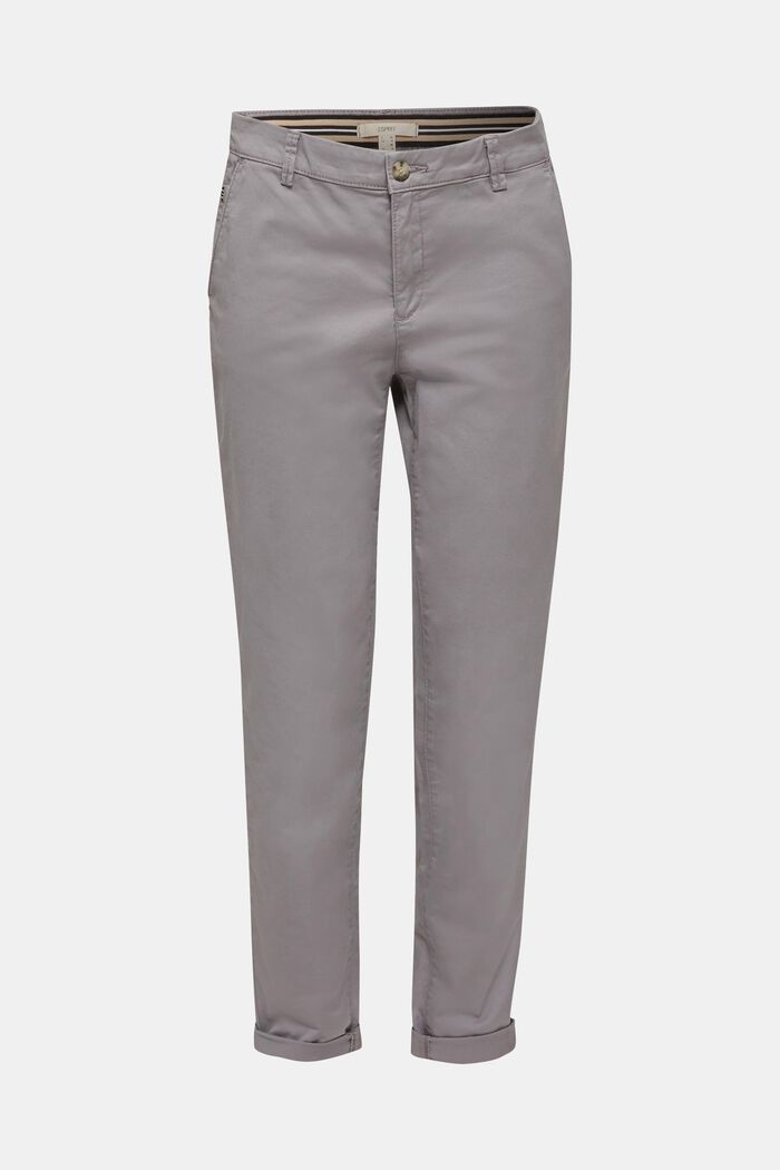 Stretch chinos with Lycra xtra life™, LIGHT GREY, detail image number 0