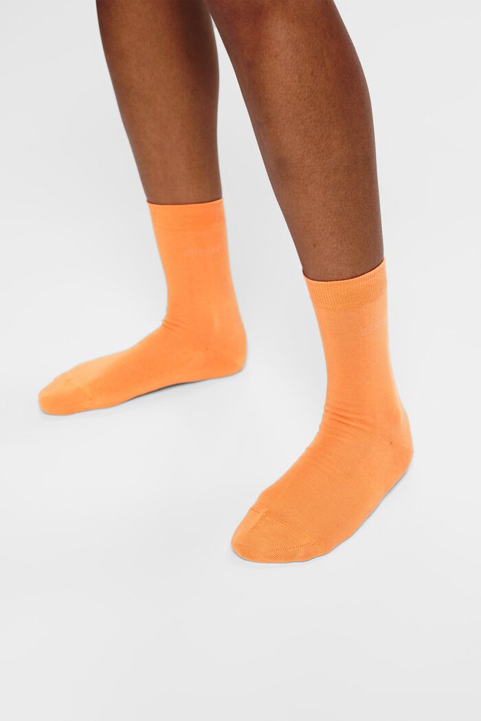 ESPRIT - 2-pack of socks with knitted logo, organic cotton at our online  shop