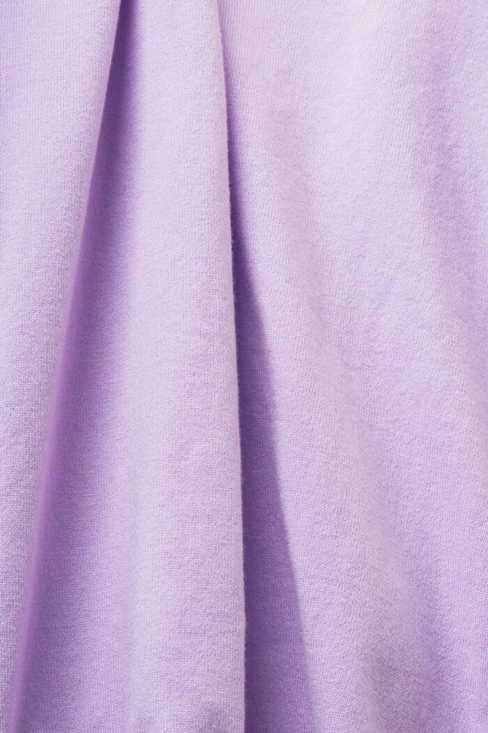 Cotton-Blend Polo Sweater, LAVENDER, detail image number 5
