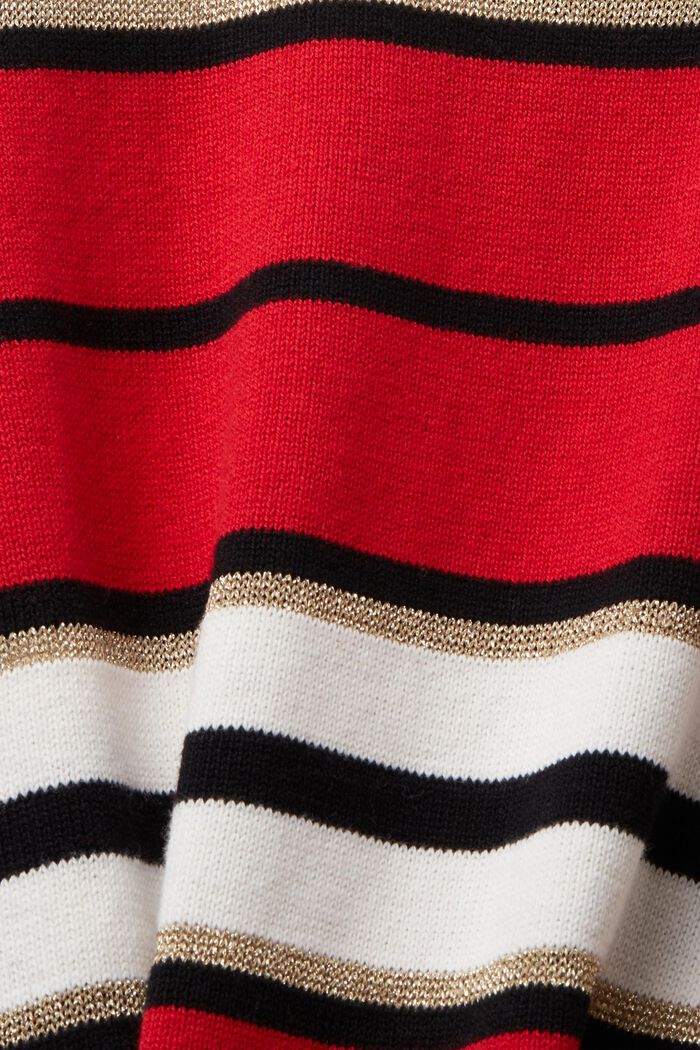 Striped jumper with cashmere, RED, detail image number 5