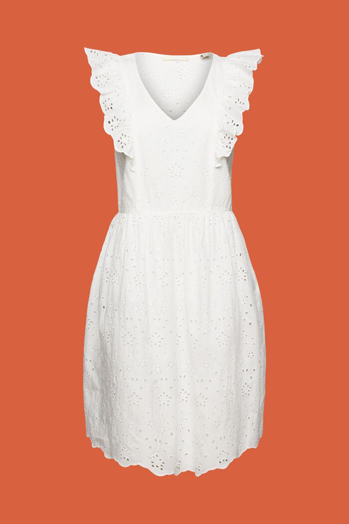 Cotton lace dress, OFF WHITE, detail image number 5