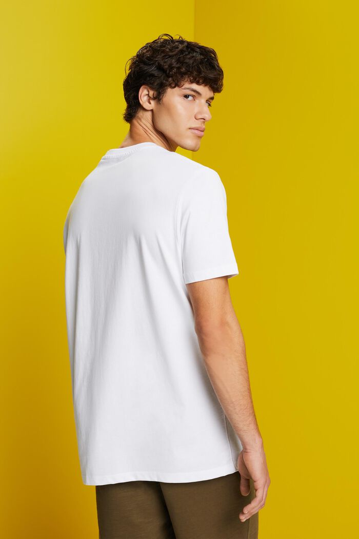 Printed jersey t-shirt, 100% cotton, WHITE, detail image number 3