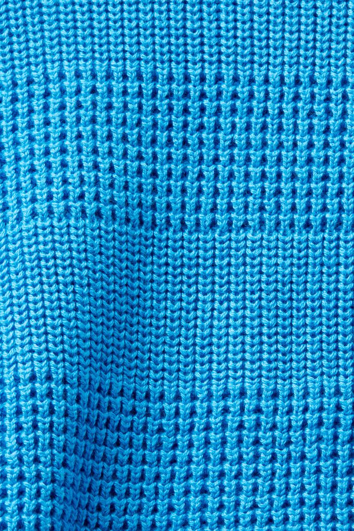 Structured Round Neck Sweater, BLUE, detail image number 5