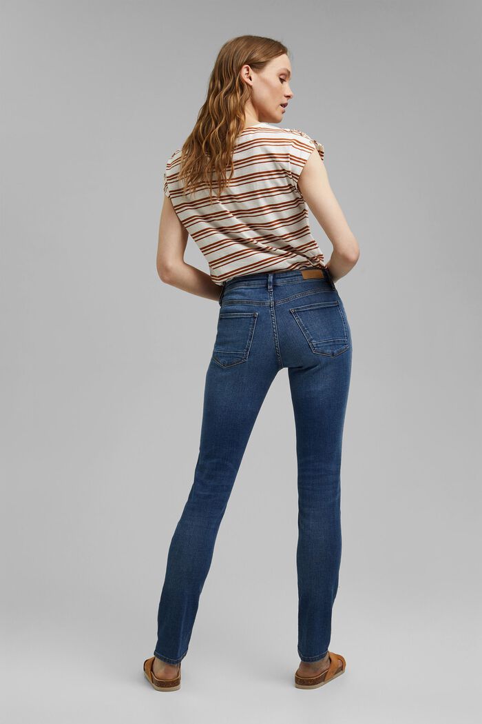 Stretch jeans in organic cotton, BLUE MEDIUM WASHED, detail image number 3