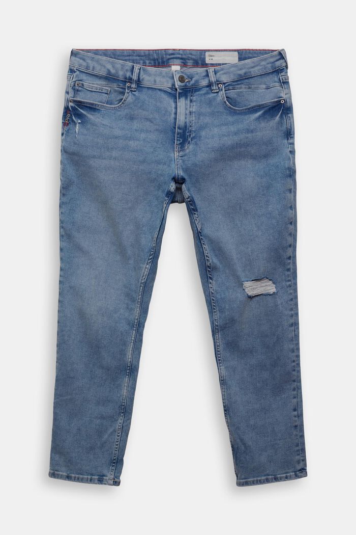 CURVY jeans with distressed effects