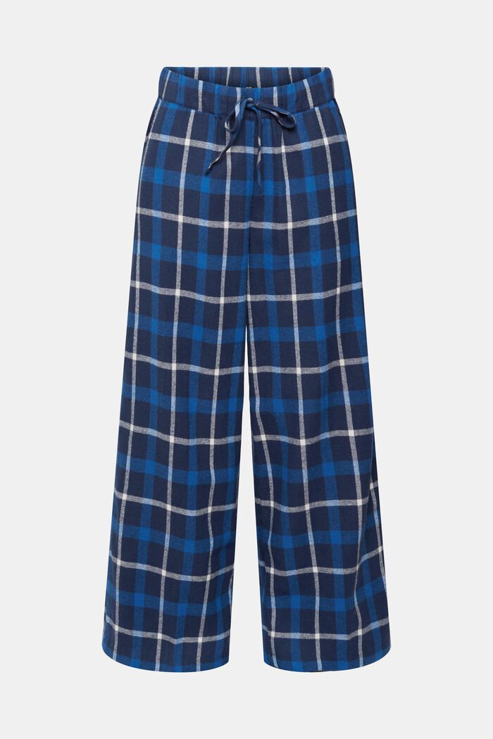 Checked pyjama bottoms in cotton flannel, INK, detail image number 2
