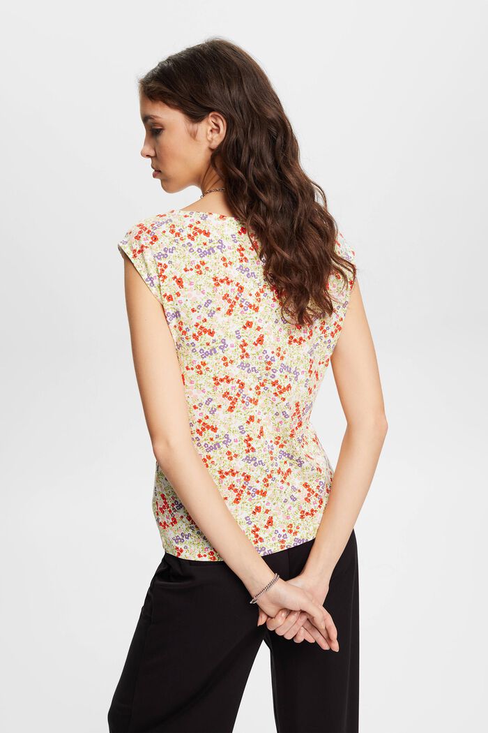 T-shirt with floral print, WHITE, detail image number 3