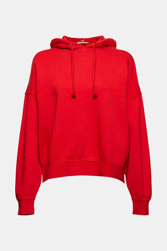 Relaxed hoodie with logo, 100% organic cotton