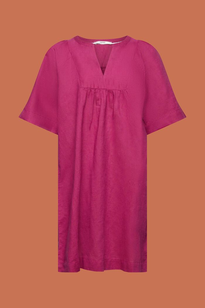 Mini dress, cotton-linen blend, DARK PINK, detail image number 5