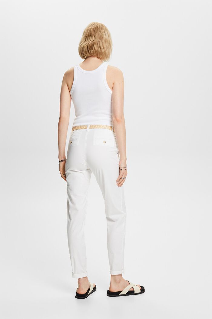 Belted Chino, WHITE, detail image number 3
