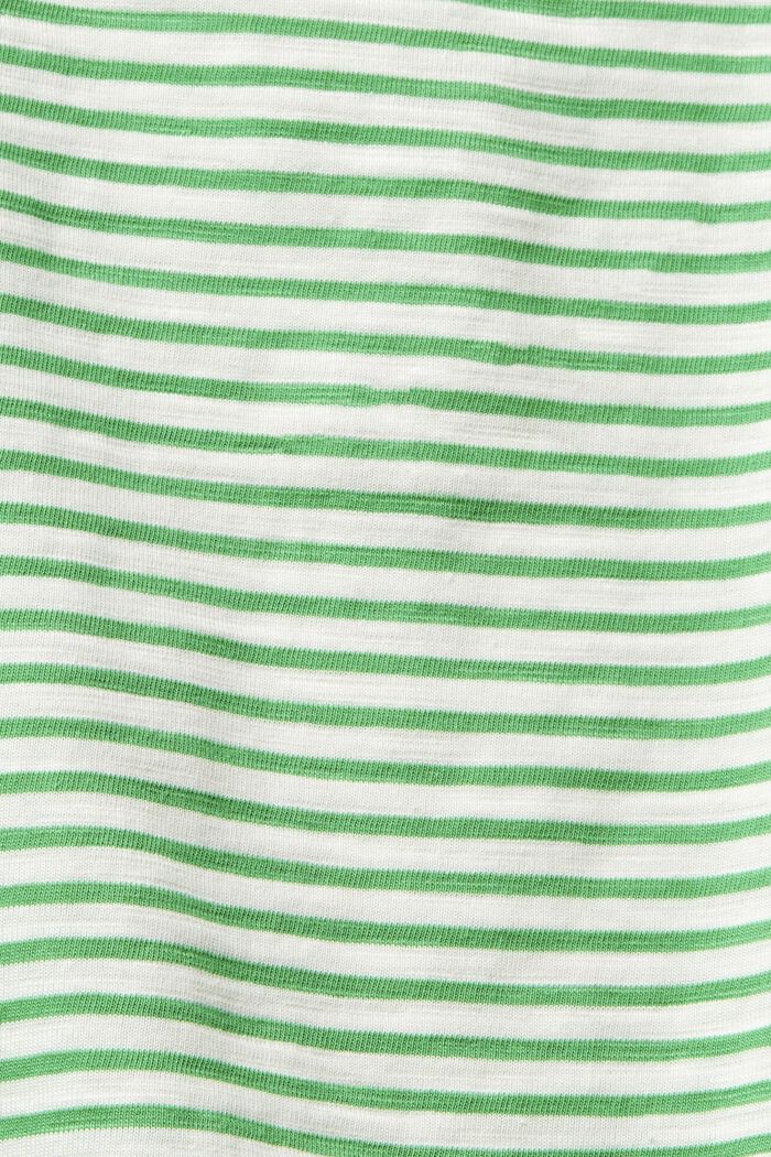 Striped cotton T-shirt, GREEN, detail image number 4