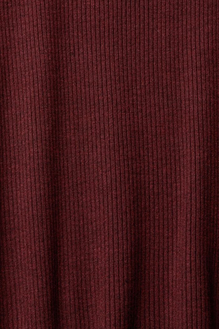 Ribbed sweater, LENZING™ ECOVERO™, BORDEAUX RED, detail image number 1