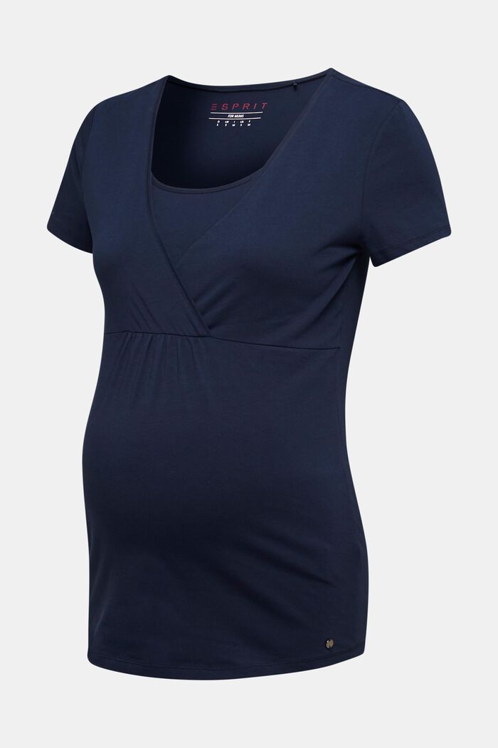 Stretchy nursing top, NIGHT BLUE, overview