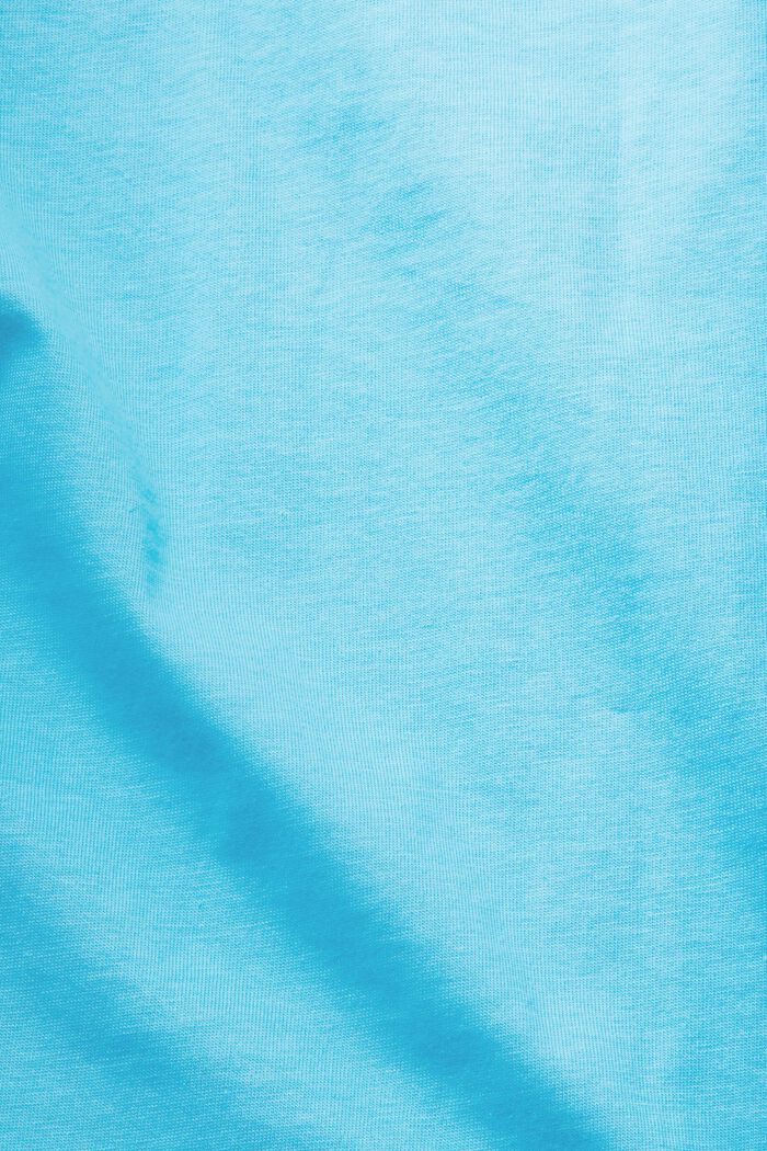 Cotton t-shirt with print, TURQUOISE, detail image number 5