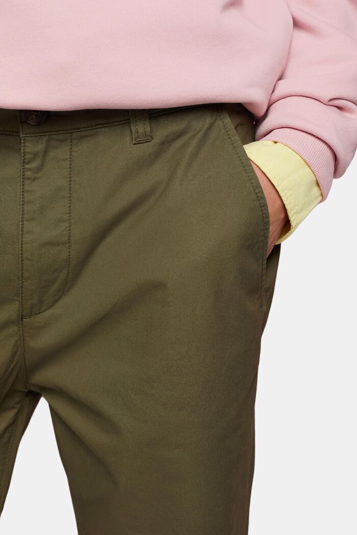 Sustainable cotton chino style shorts, DARK KHAKI, detail image number 2