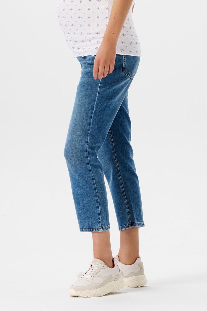 Cropped leg jeans with over-the-bump waistband, BLUE MEDIUM WASHED, detail image number 2