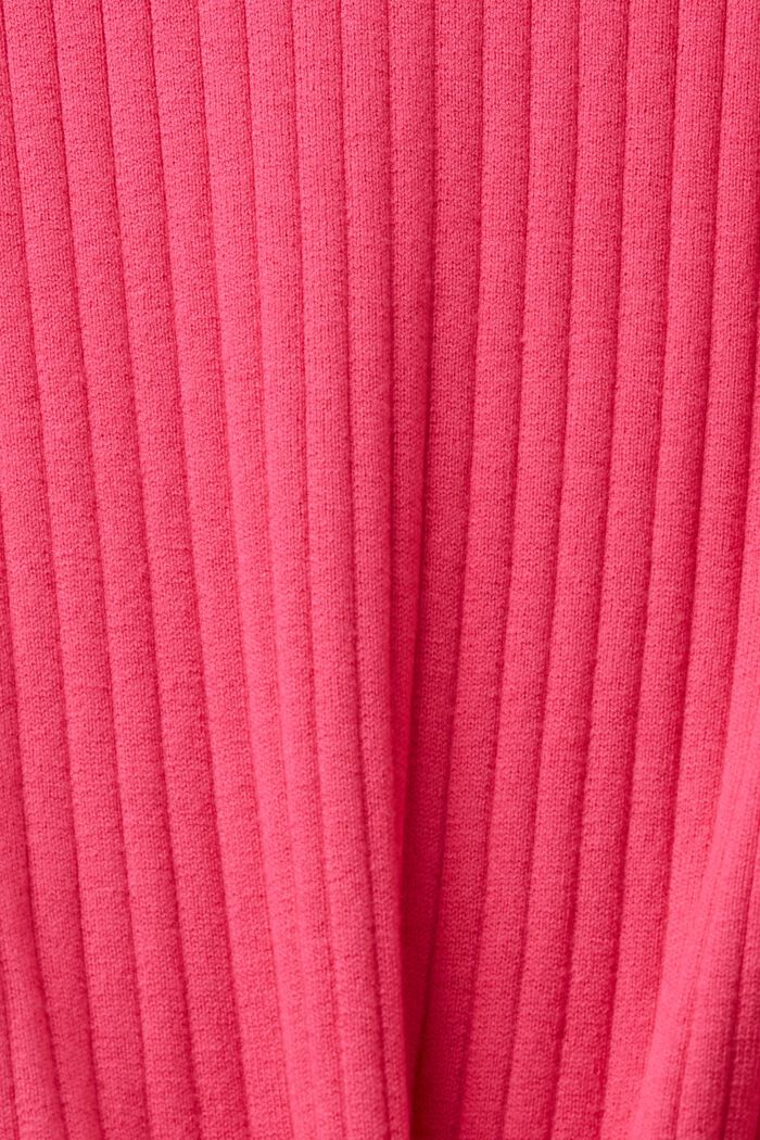 Short-sleeved ribbed sweater, PINK FUCHSIA, detail image number 5