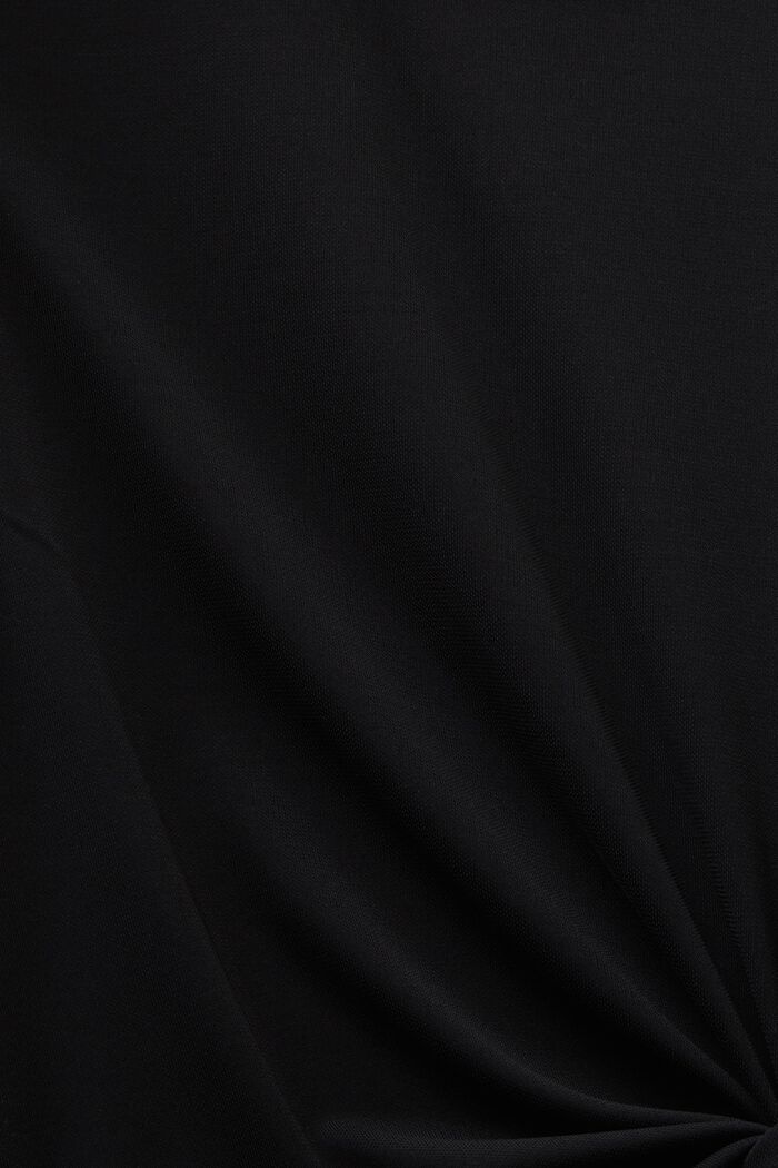 Knotted Crepe Midi Dress, BLACK, detail image number 5