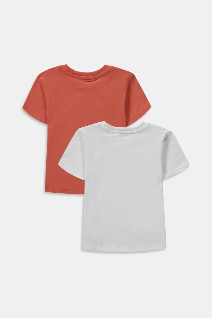 Double pack of T-shirts made of 100% cotton, SALMON, detail image number 1