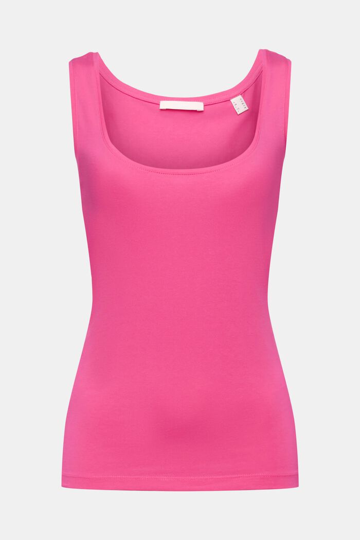 Organic cotton vest top, PINK FUCHSIA, detail image number 6