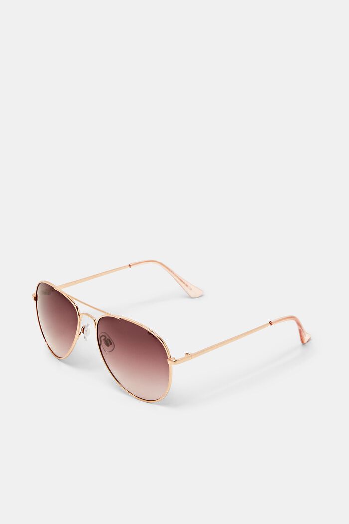 Unisex aviator sunglasses with rose tinted lenses, ROSE, detail image number 2