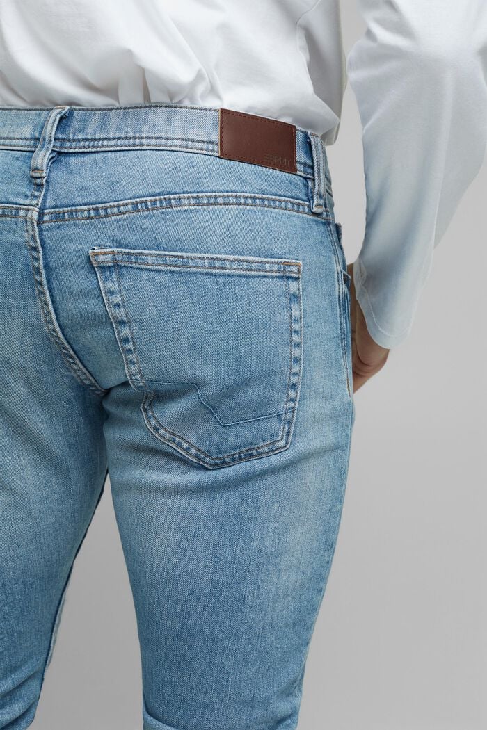 Stretch jeans containing organic cotton, BLUE LIGHT WASHED, detail image number 3