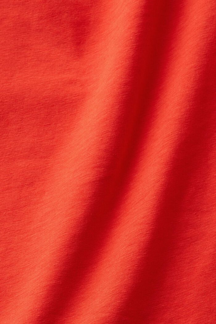 Top with square neckline, RED, detail image number 5