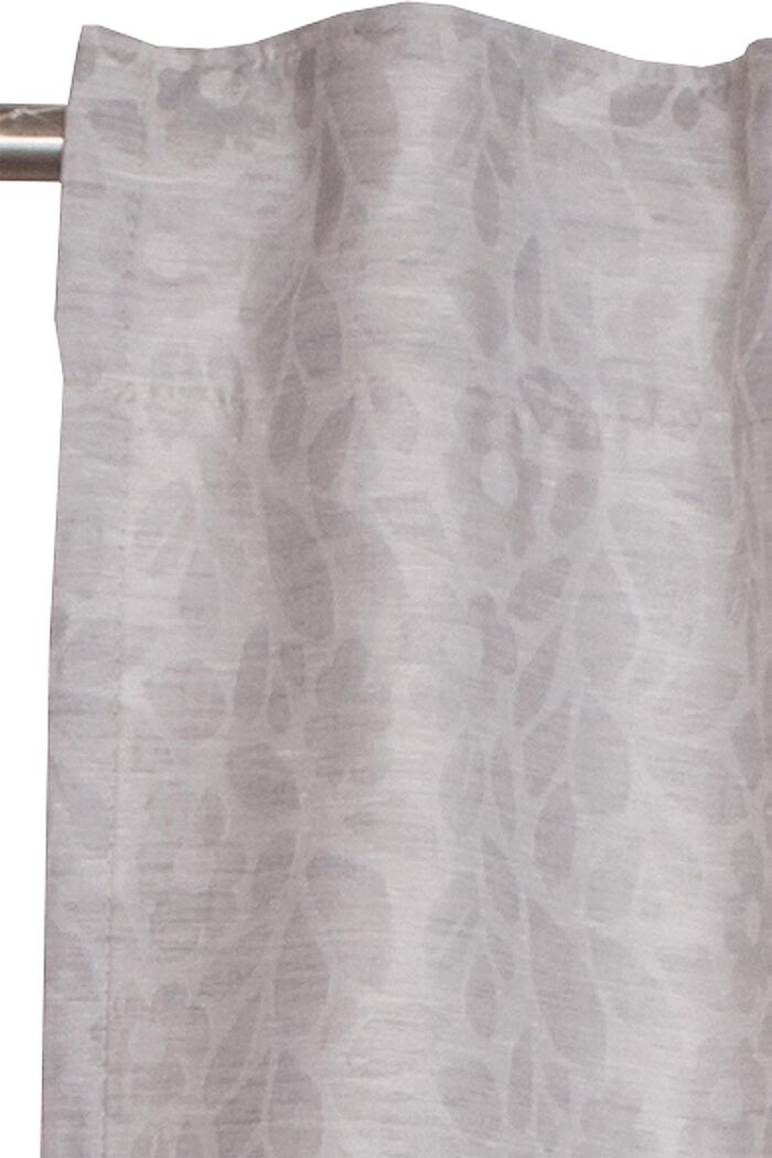 Curtain with a floral pattern, GREY, detail image number 1
