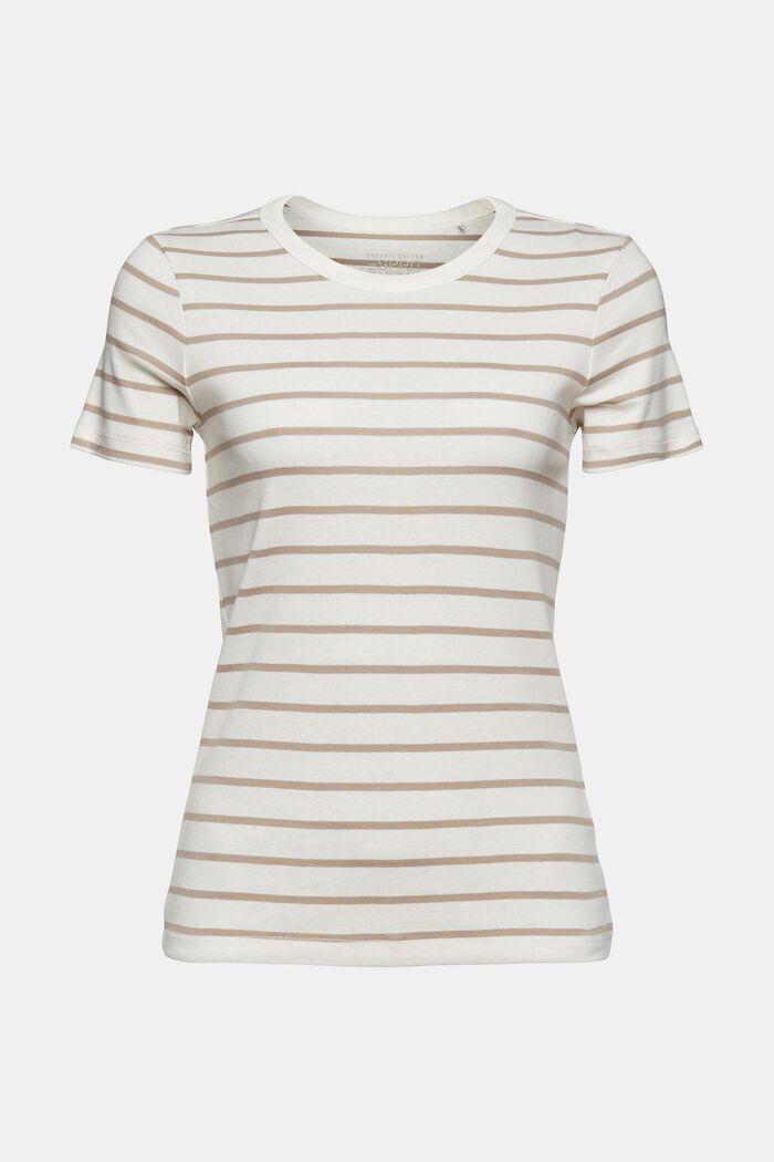 Striped cotton T-shirt, OFF WHITE, detail image number 5
