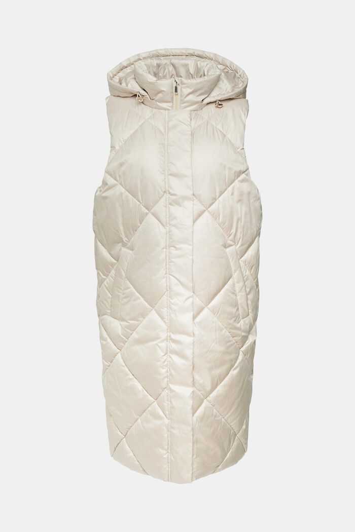 Longline quilted body warmer, ICE, detail image number 2