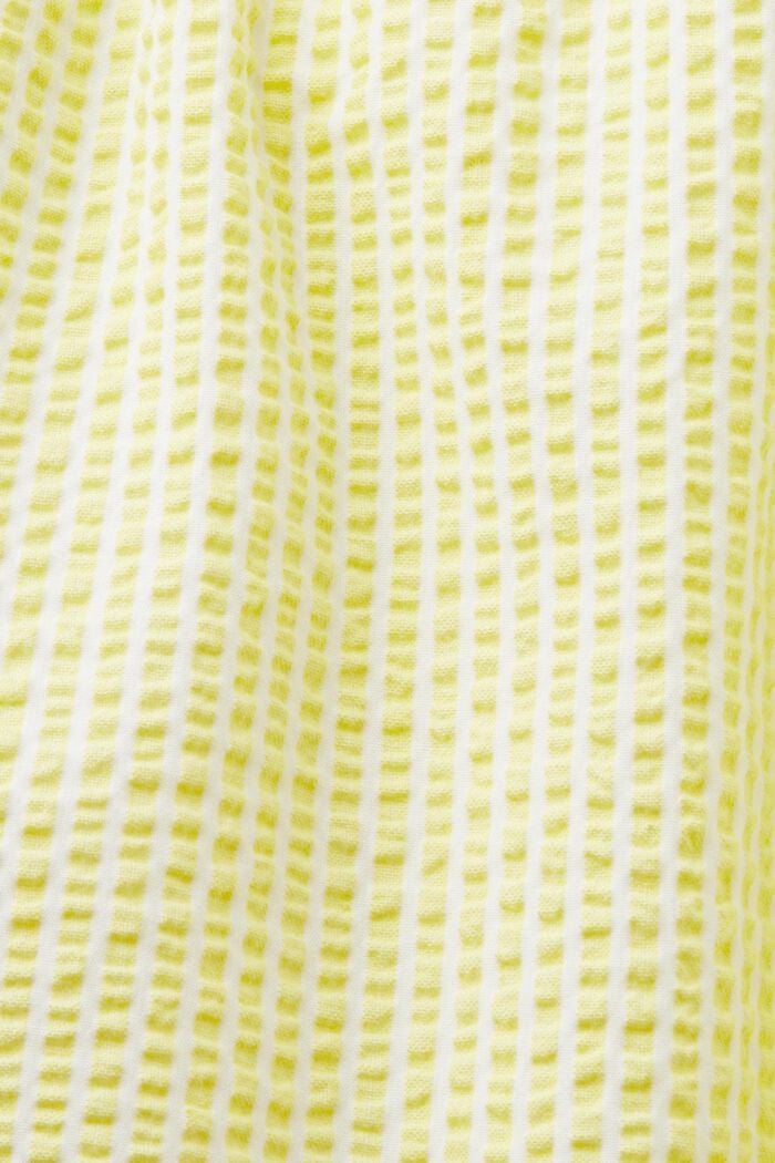 Textured swimming shorts with stripes, LIME YELLOW, detail image number 4