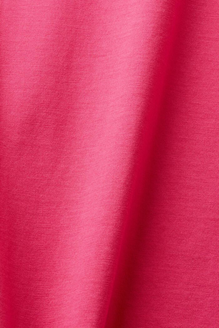 Pima Cotton Crewneck T-Shirt, PINK FUCHSIA, detail image number 5