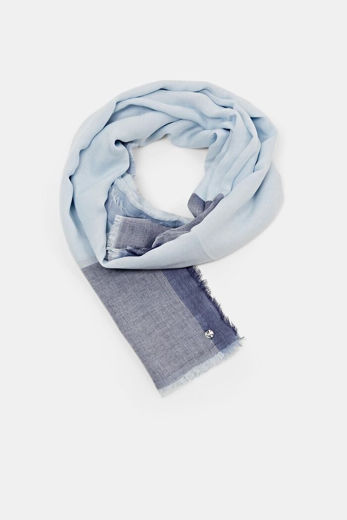 Tri-tone woven scarf, PASTEL BLUE, detail image number 0