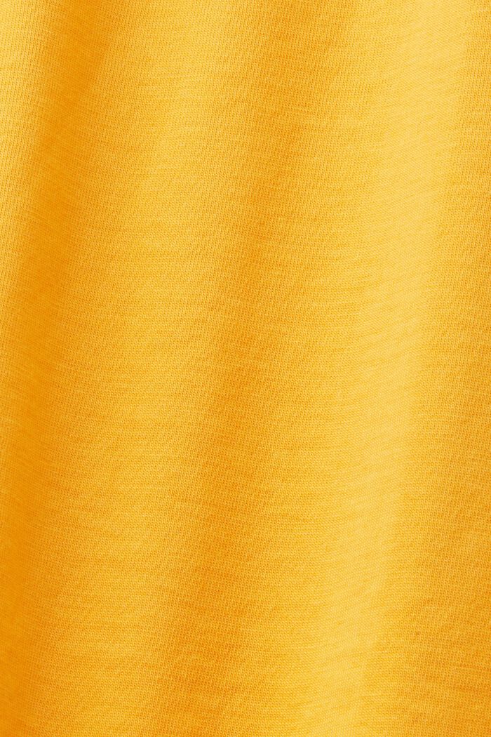 Jersey t-shirt with chest print, 100% cotton, BRIGHT ORANGE, detail image number 5