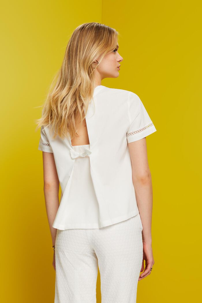 Open-back blouse, TENCEL™, WHITE, detail image number 3