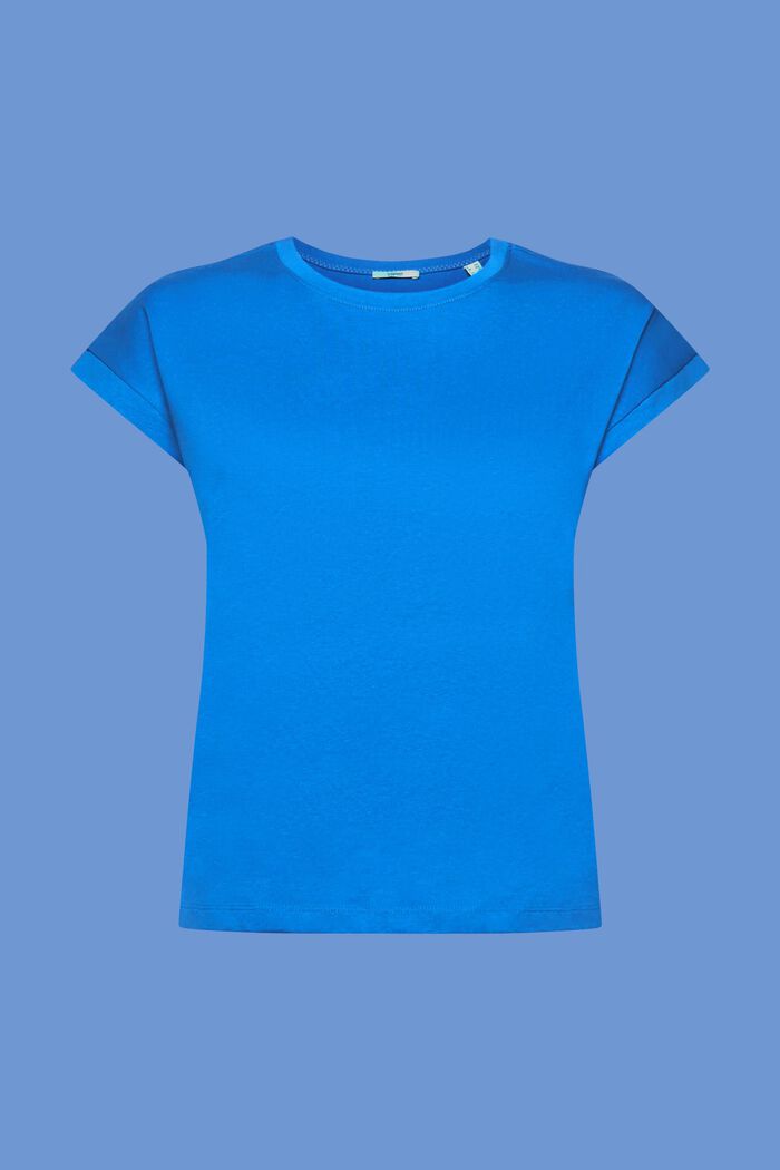 Basic t-shirt, 100% cotton, BRIGHT BLUE, detail image number 8