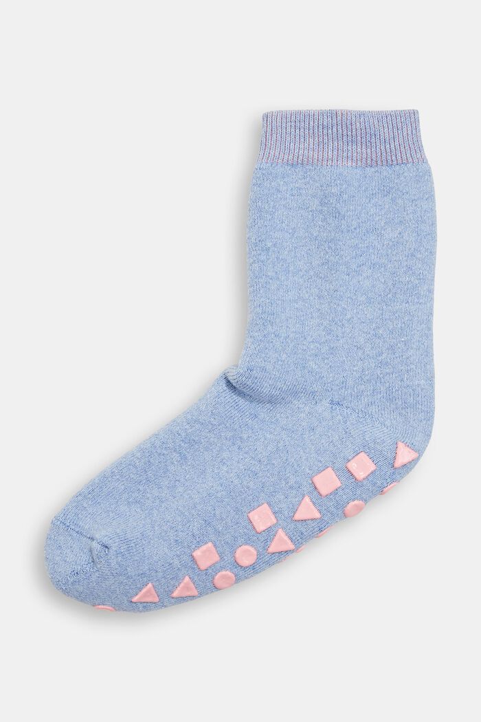 Non-slip socks made of blended organic cotton, JEANS, detail image number 0