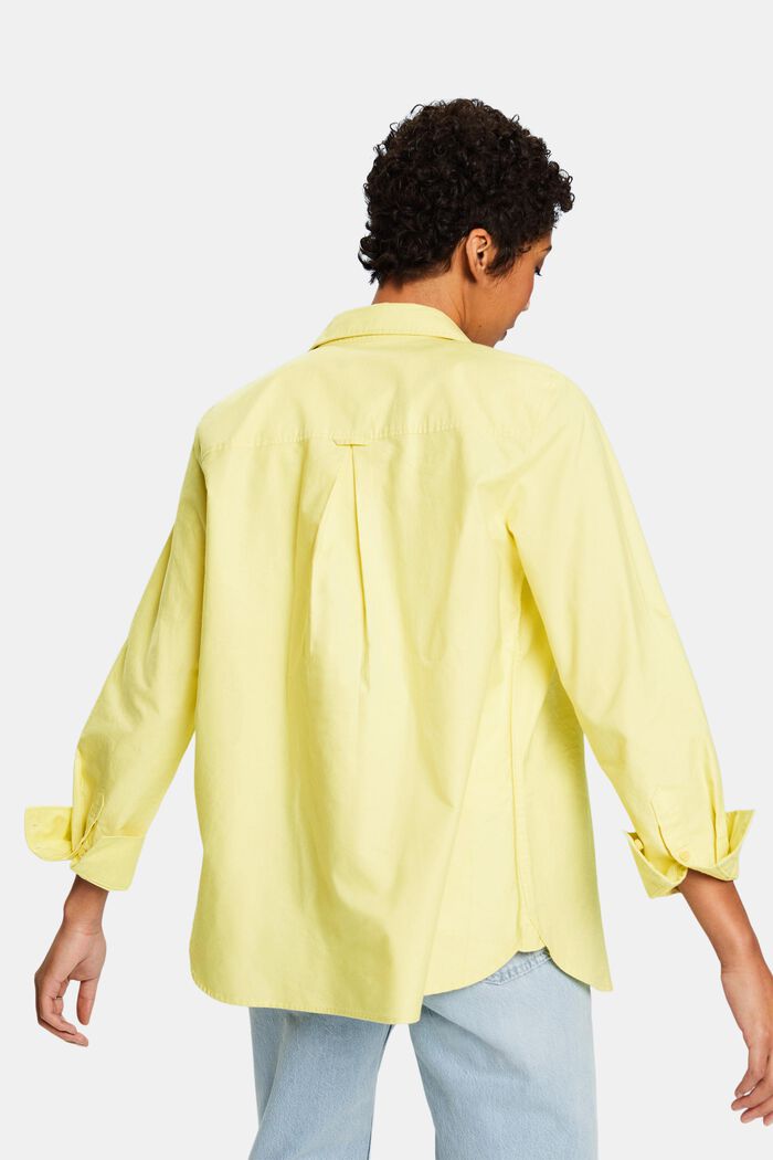 Oxford Shirt Blouse, LIME YELLOW, detail image number 2