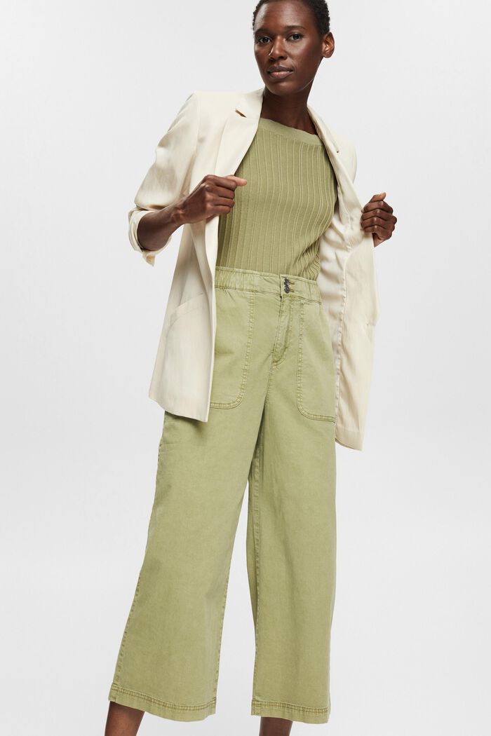 Culottes with an elasticated waistband