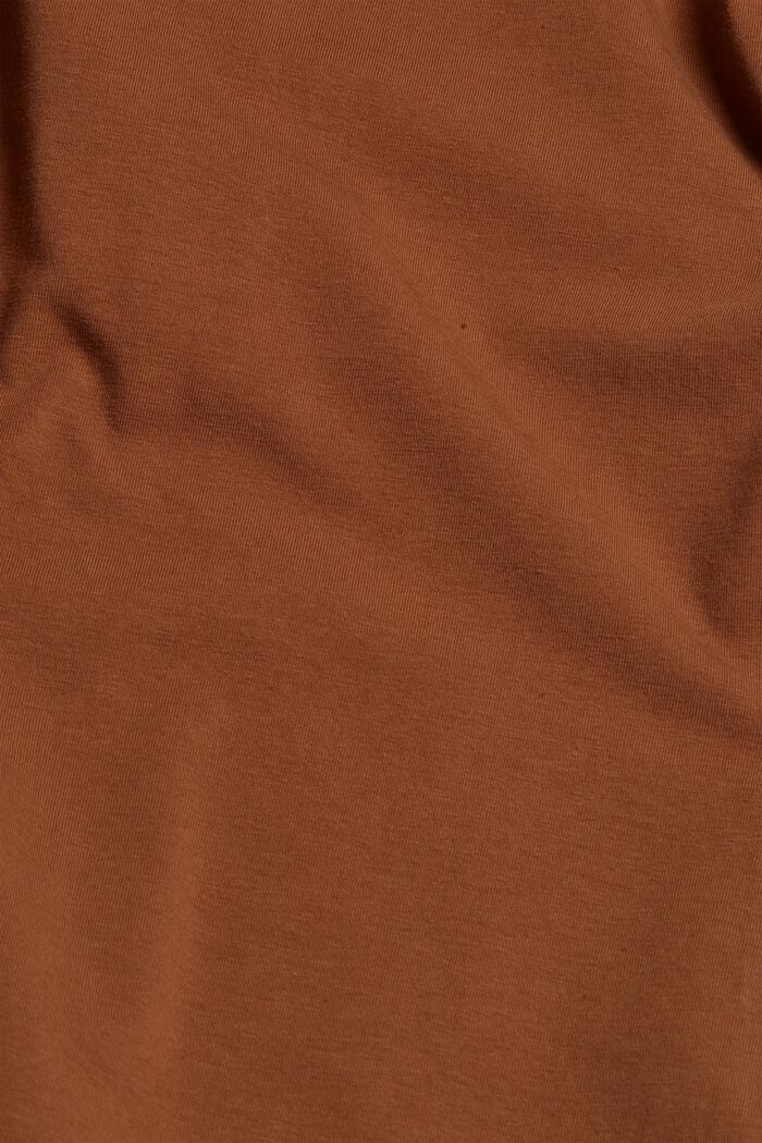 Long sleeve top made of organic cotton with stretch, TOFFEE, detail image number 4