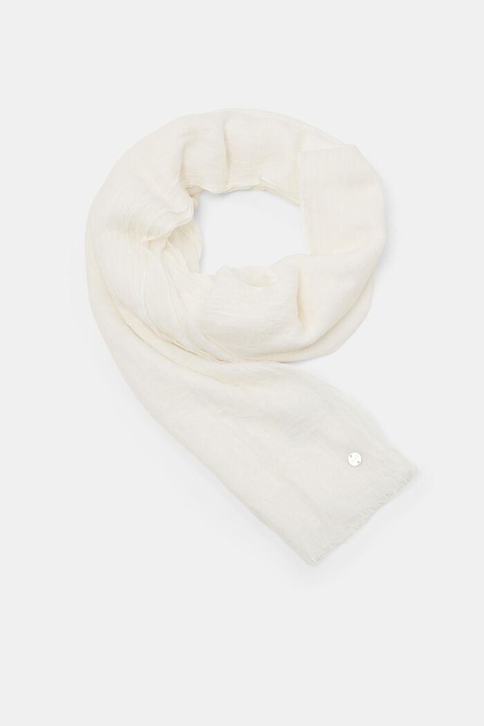 Scarf with crinkle effect, OFF WHITE, detail image number 0