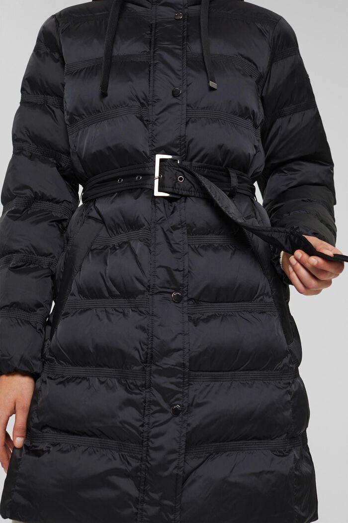 Recycled: quilted coat with 3M™ Thinsulate™, BLACK, detail image number 0