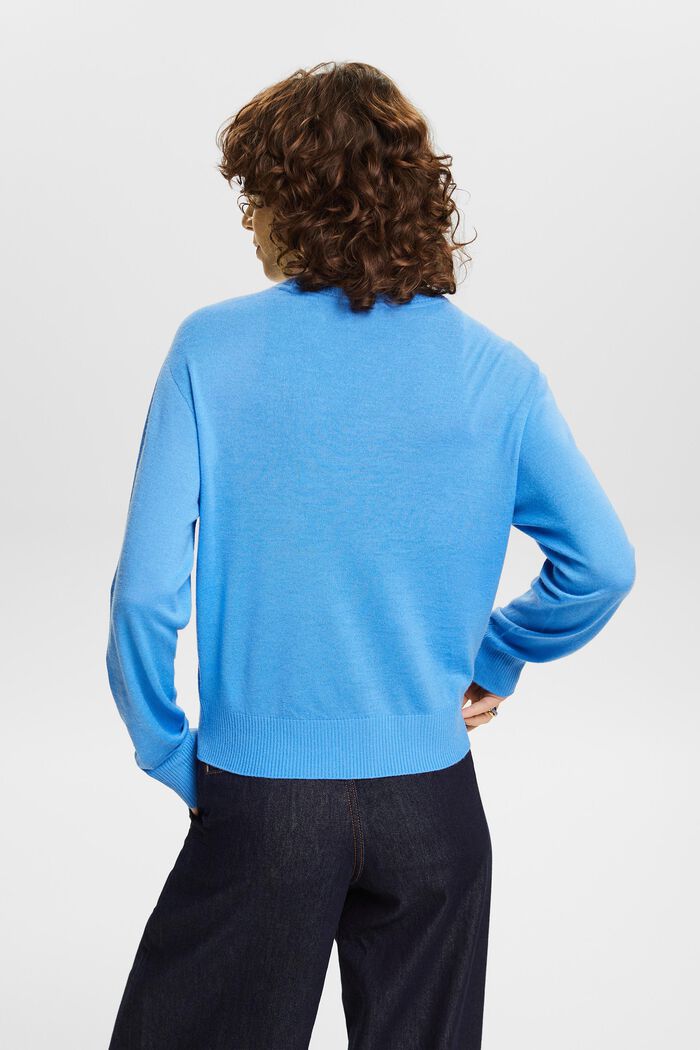 Cashmere Crewneck Sweater, BLUE, detail image number 2
