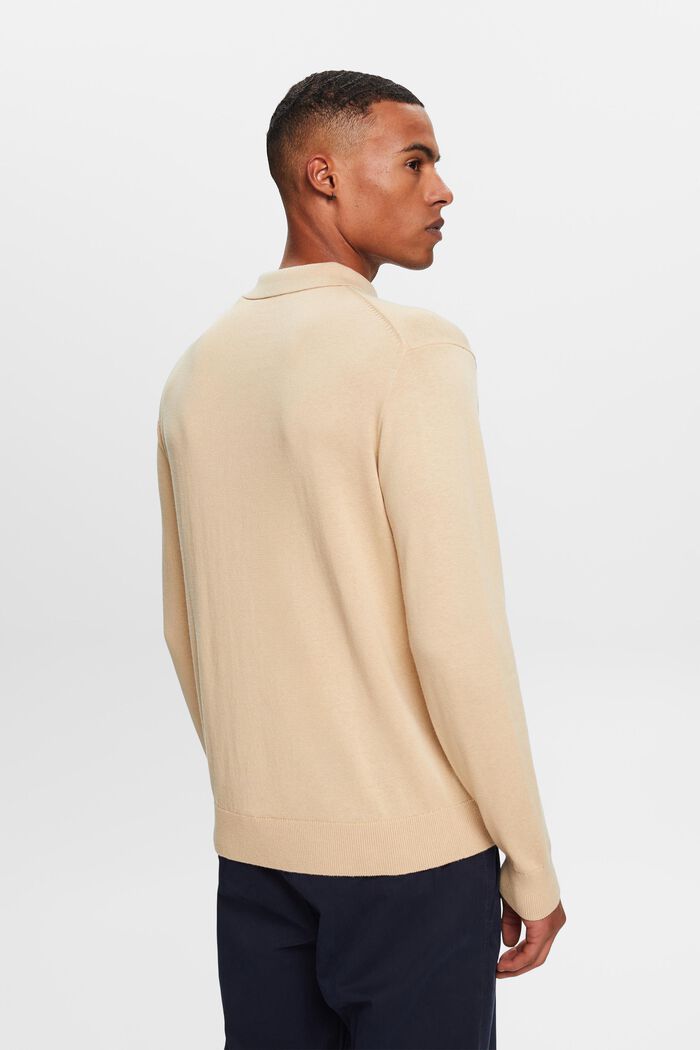 ESPRIT - Knit jumper with a polo collar, TENCEL™ at our online shop