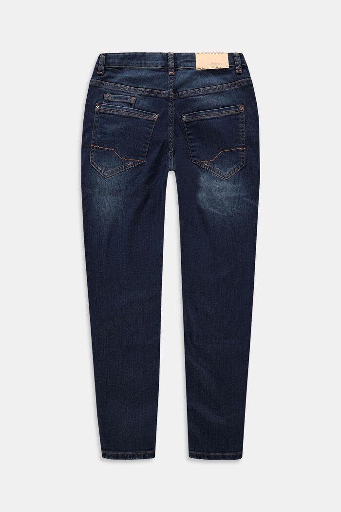 Tapered jeans with adjustable waistband