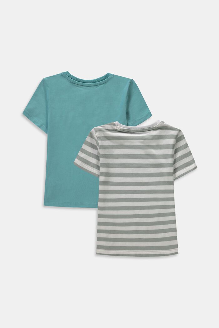 Double pack of T-shirts made of 100% cotton, LIGHT TURQUOIS, detail image number 1