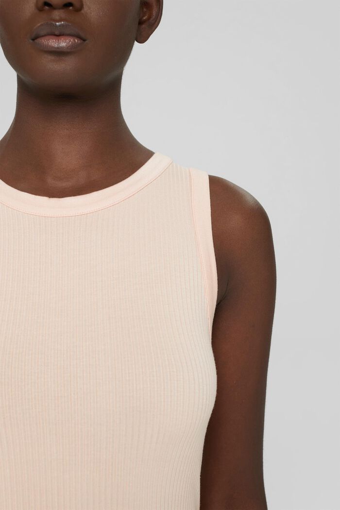 Ribbed tank top made of LENZING™ ECOVERO™, NUDE, detail image number 0