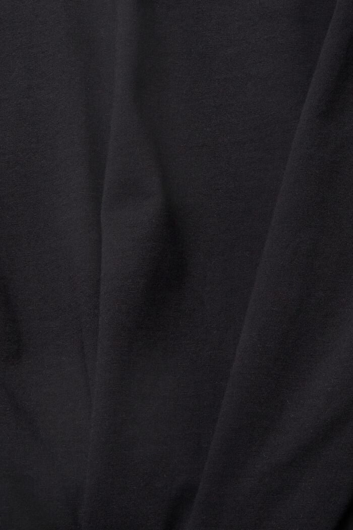 Jersey T-shirt with a print, BLACK, detail image number 5