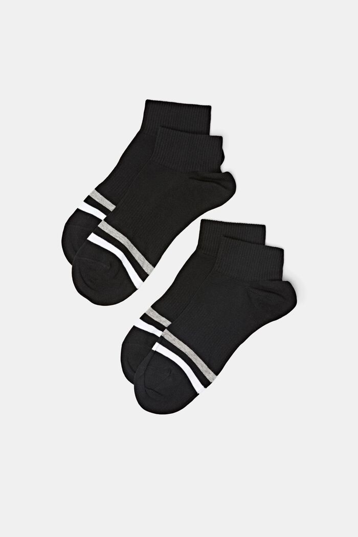 2-Pack Striped Socks, BLACK, detail image number 0