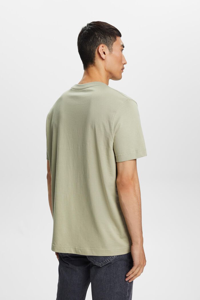 Organic Cotton Print T-Shirt, DUSTY GREEN, detail image number 3